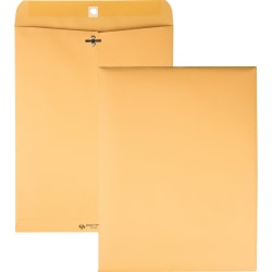 Quality Park® Envelopes, 10" x 13", Clasp Closure, Brown, Box Of 100