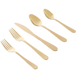 Gibson Home Stravida 20-Piece Flatware Set, Gold
