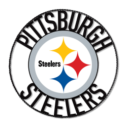 Imperial NFL Wrought Iron Wall Art, 24"H x 24"W x 1/2"D, Pittsburgh Steelers