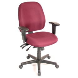Raynor® 4 x 4 Fabric Task Chair, Burgundy/Black