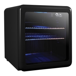 Magic Chef 1.7 Cu. Ft. Retro Beverage Cooler, 19-5/16"H x 17-1/2"W x 19"D, Black