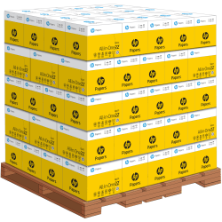 HP All-In-One Copy Paper, White, Letter (8.5" x 11"), 200000 Sheets Per Pallet, 22 Lb, 96 Brightness, Case Of 5 Reams