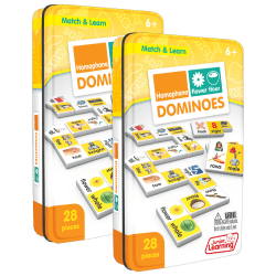 Junior Learning Homophone Match and Learn Dominoes, Grade 1, Pack Of 2 Dominoes