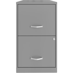 Realspace® SOHO Smart 18"D Vertical 2-Drawer File Cabinet, Metal, Silver