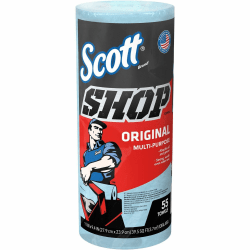 Scott Original Shop Towels - Fresh - 9.40" Width x 11" Length - 55 Sheets/Roll - Blue - 1 Roll