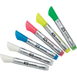 Quartet Glass Board Bullet Tip Neon Markers - Bullet Marker Point Style - Assorted Neon - 6 / Pack