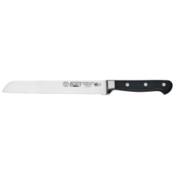 Winco Acero Bread Knife, 8", Silver/Black