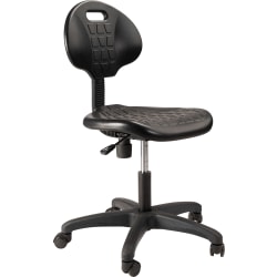 National Public Seating® 6700 Series Kangaroo Polyurethane Task Chair, 16" to 21" Seat Height, Black