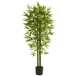 Nearly Natural Bamboo 60"H Plastic UV Resistant Indoor/Outdoor Tree, 60"H x 30"W x 30"D, Green