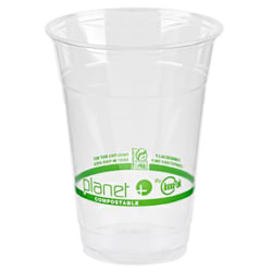 Planet+ Compostable Cold Cups, 16 Oz, Clear, Pack Of 1,000 Cups
