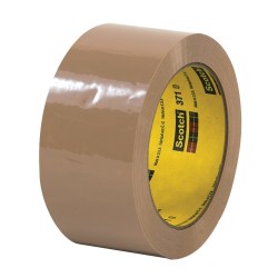 Scotch 371 Carton Sealing Tape, 2" x 55 Yd., Tan, Case Of 36
