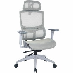 Lorell Ripley All-Mesh High-Back Chair with Articulating Lumbar Support - Mesh Back Material - High Back - Gray - Mesh - 1 Each