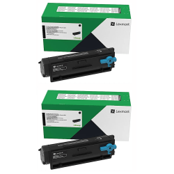 Lexmark 55B1H00 Black High Yield Laser Toner Cartridges, 55B1H002PK-OD, Pack Of 2 Cartridges