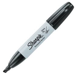 Sharpie® Permanent Marker, Chisel Tip, Black Ink