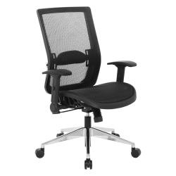 Office Star™ Space Seating 867A Series Ergonomic Matrix Mesh Mid-Back Chair, Black