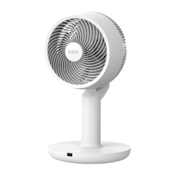 Pure Enrichment 2-In-1 Circulating Floor And Desk Fan, 35" x 12-1/4", White