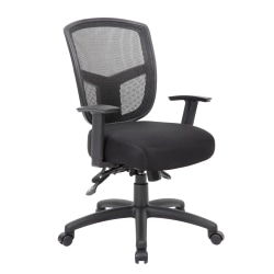Boss Office Products Contract Mesh Mid-Back Task Chair, Black