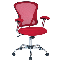 Office Star™ Avenue Six Juliana Mesh Task Chair, Red/Silver