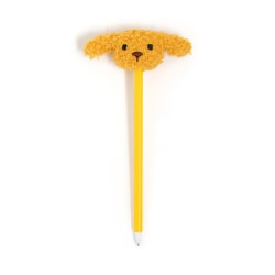 U Brands® Puppy Pal Novelty Ballpoint Pen, Medium Point, 0.7 mm, Yellow Barrel, Black Ink