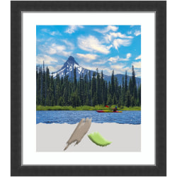 Amanti Art Corvino Narrow Wood Picture Frame, 23" x 27", Opening Size 20" x 24" (Matted To 16" x 20"), Black