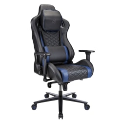 RS Gaming™ Davanti Faux Leather High-Back Gaming Chair, Black/Blue