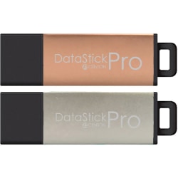 Centon USB 3.0 Flash Drives, 64GB, Silver/RSG, Pack Of 2 Flash Drives