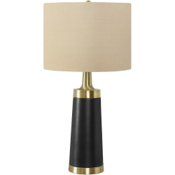 Monarch Specialties Tran Table Lamp, 28"H, Beige/Black