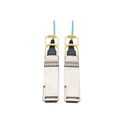 Eaton Tripp Lite Series QSFP28 to QSFP28 Active Optical Cable - 100GbE, AOC, M/M, Aqua, 1M (3.28 ft.) - 3.30 ft Fiber Optic Network Cable