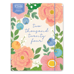 2024 Orange Circle Studio Just Right Monthly Planner, 7-1/2" x 9-3/4", Bella Flora, January to December 2024 , 24354