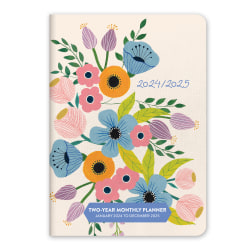 2024-2025 Orange Circle Studio 24-Month Pocket Planner, 4-5/8" x 6-1/2", Bella Flora, January 2024  to December 2025, 24747