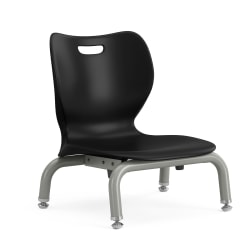 HON SmartLink 4-Leg Plastic Stackable Chairs, Onyx/Platinum, Set Of 4 Chairs, HONSS4L06AEONPL