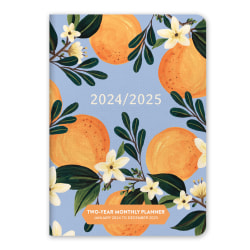 2024-2025 Orange Circle Studio 24-Month Pocket Planner, 4-5/8" x 6-1/2", Fruit & Flora, January 2024  to December 2025, 24748
