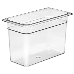 Cambro Camwear GN 1/3 Size 8" Food Pans, 8"H x 7"W 12-3/4"D, Clear, Set Of 6 Pans