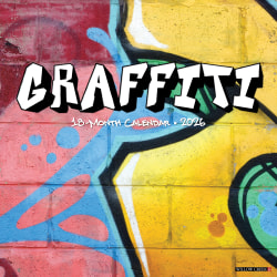 2026 Willow Creek Press Art & Design Monthly Wall Calendar, 12" x 12", Graffiti, January To December, 55823