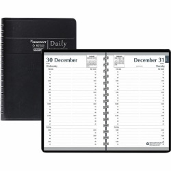 SKILCRAFT Daily Appointment Planner - Daily - 12 Month - January - December - 2 Day Double Page Layout - Wire Bound - Multi - 8" Height x 5" Width - Embossed, Dated Planning Page, Printed, Appointment Schedule - 1 Each