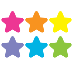 Teacher Created Resources® Spot On® Floor Markers, Bright Stars, 4", Pack Of 12 Markers