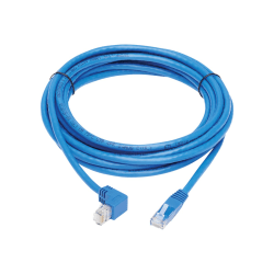 Tripp Lite Cat6 Ethernet Cable Down Right Angled UTP Molded M/M Blue 15ft - 15 ft Category 6 Network Cable for Network Device, Patch Panel, Switch, Printer, Computer, Photocopier, Router, Modem, Server, VoIP Device, Rack Cabinet, ... - 24 AWG - Blue