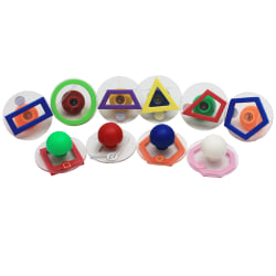 READY 2 LEARN Giant Stampers, Geometric Shapes, Outline, Set Of 10