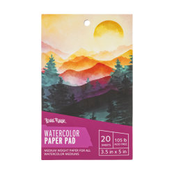 Brea Reese Watercolor Paper Pad, 3" x 5", 20 Sheets, White