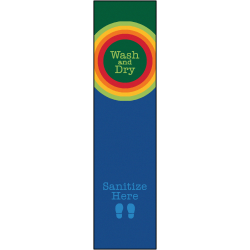 Carpets for Kids® KID$Value Rugs™ Rainbow Dot Sanitize Activity Runner Rug, 3' x 12' , Multicolor