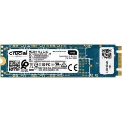 Crucial MX500 500 GB Internal Solid State Drive, SATA (SATA/600), M.2 2280, 560 MB/s Maximum Read Transfer Rate, 510 MB/s Maximum Write Transfer Rate, 256-bit Encryption Standard