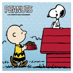 2024 Day Dream 16-Month Wall Calendar, 12" x 12", Peanuts, September 2023 to December 2024 , ODW04828