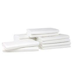1888 Mills Naked King Pillowcases, 42" x 46", White, Case of 72