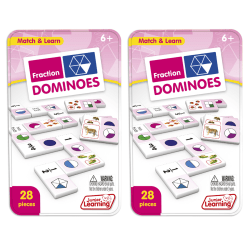 Junior Learning Fractions Domino Set, Pack Of 2 Sets