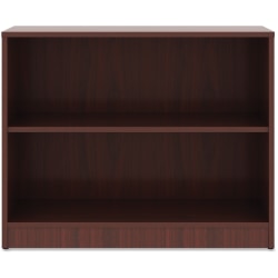 Lorell® 30"H 2-Shelf Bookcase, Mahogany