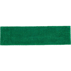 Rubbermaid Commercial Adaptable Microfiber Flat Mop Pads, 19-1/2" x 5-1/2", Green, Pack Of 12 Pads