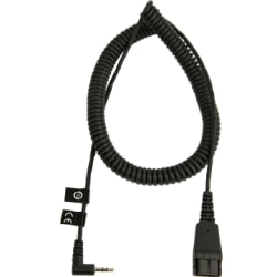 Jabra Headset Cable - 6.56 ft Quick Disconnect/Sub-mini phone Audio Cable for Audio Device - First End: 1 x Quick Disconnect - Second End: 1 x Sub-mini phone - Male - Black