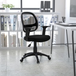 Flash Furniture Mallard Mesh Mid-Back Swivel Task Chair, Black