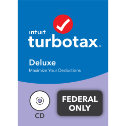 TurboTax® Deluxe 2021 Federal Only + E-File, For PC/Mac, Disc Or Download