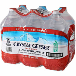 Crystal Geyser Natural Alpine Spring Water - Ready-to-Drink - 128 fl oz (3.79 L) - 6/Carton - 48 / Pallet